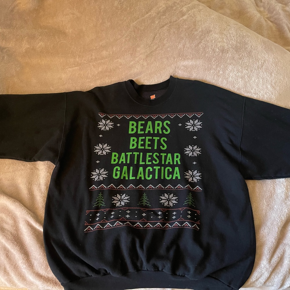 Bears, Beets, Battlestar Gallectica Christmas Sweater